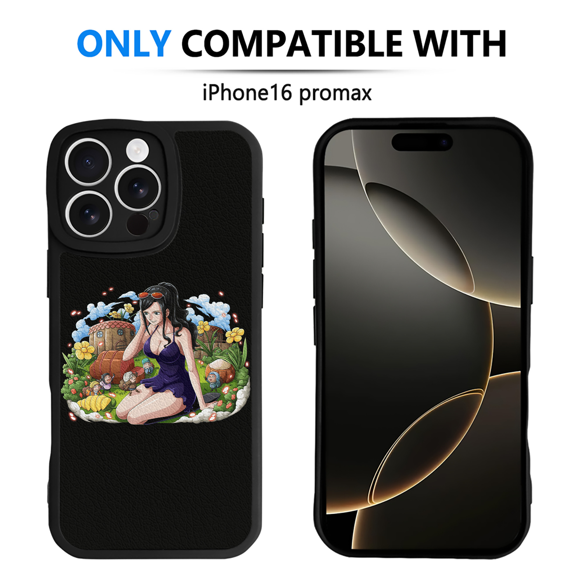 （画像用） ワンピース ニコ・ロビン ONE PIECE Nico Robin 【iPhone 16シリーズ対応】シリコンスマホケース（レザー調） 材質：シリコン